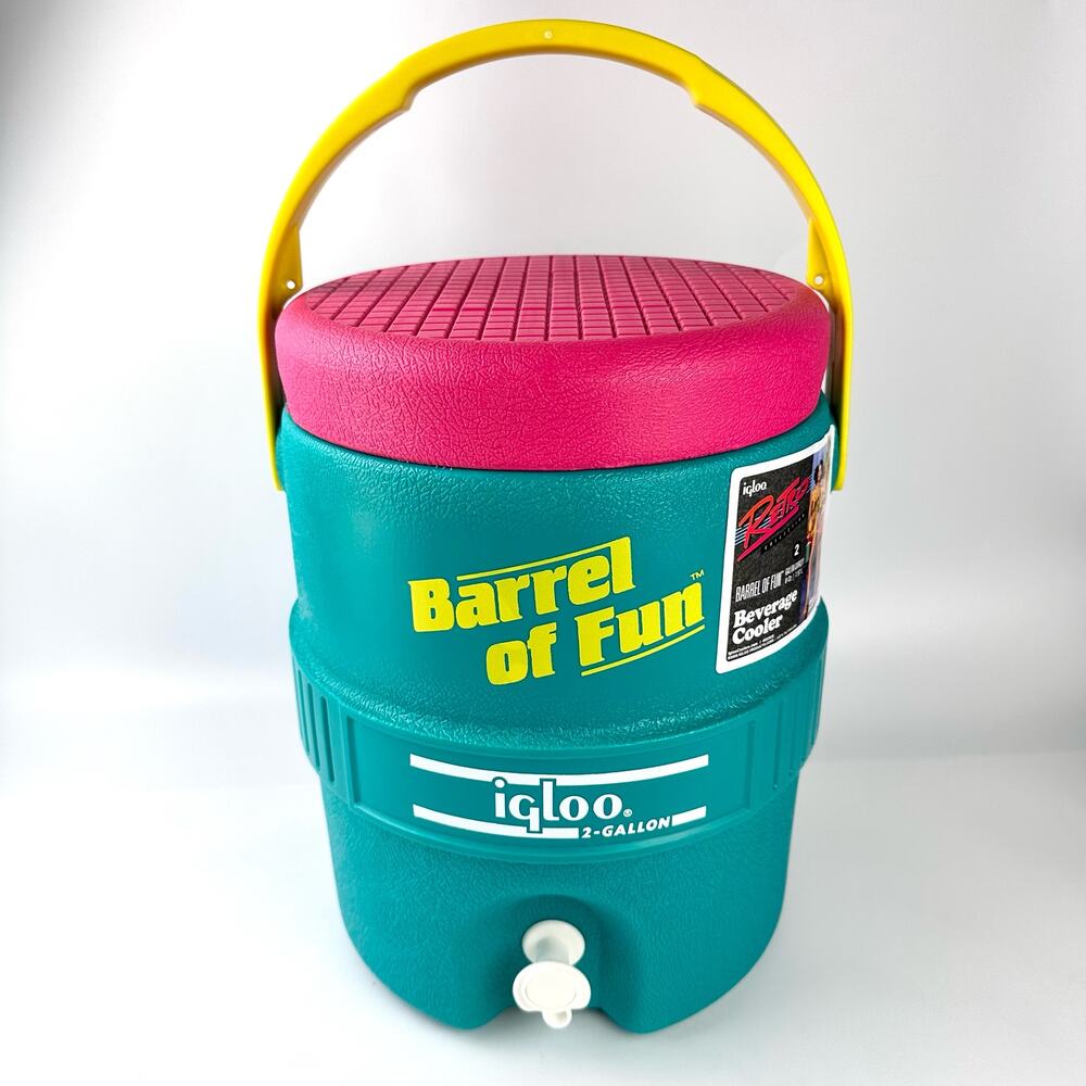 Retro Igloo 2 Gallon Barrel of Fun Cooler - New!